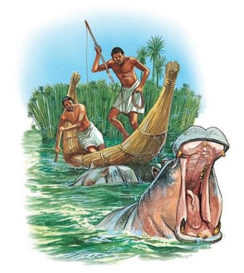 Fishing and Hunting on the Nile | Q Files Encyclopedia | Egyptian | Pinterest | Egypt, The o ...