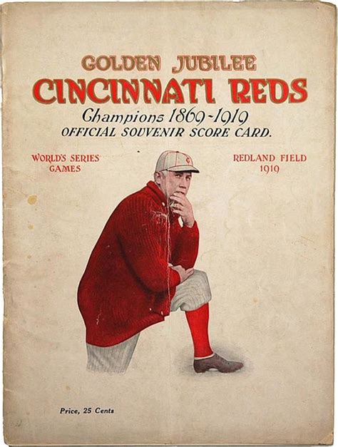 1919 Cincinnati Reds World Series Baseball Program