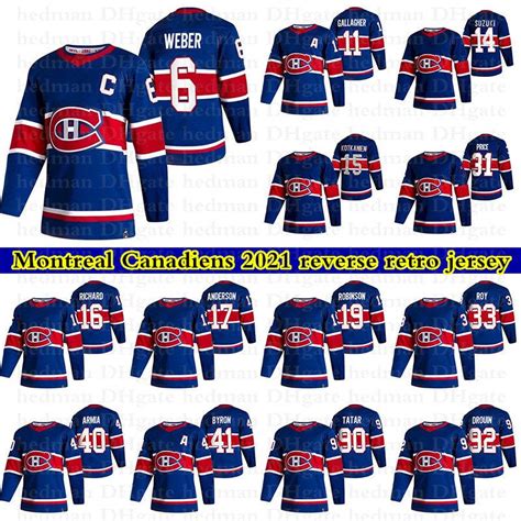 2020 2021 Montreal Canadiens Reverse Retro Jerseys 31 Carey Price 11 ...