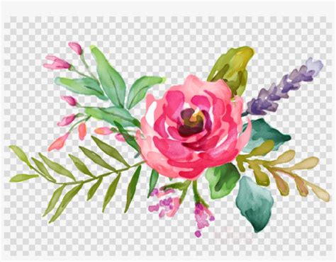 Water Flowers Png Clipart Watercolour Flowers Watercolor - Watercolor Jungle Flowers Png ...