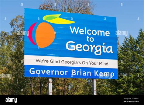 Georgia welcome sign hi-res stock photography and images - Alamy