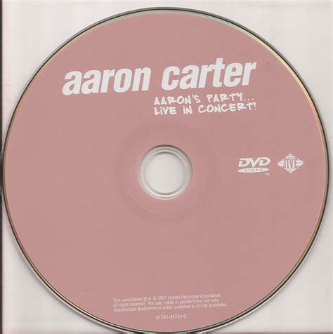 Aaron Carter - Aaron's Party Live In Concert DVD | Aaron carter, Concert, Carters