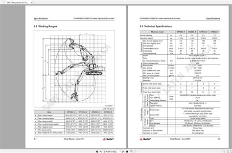 SANY Excavators SY195C9,SY205C9,SY215C9,SY225C9 Shop Manual