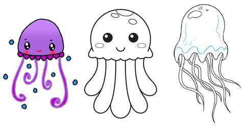 20 Easy Jellyfish Drawing Ideas - How to Draw a Jellyfish