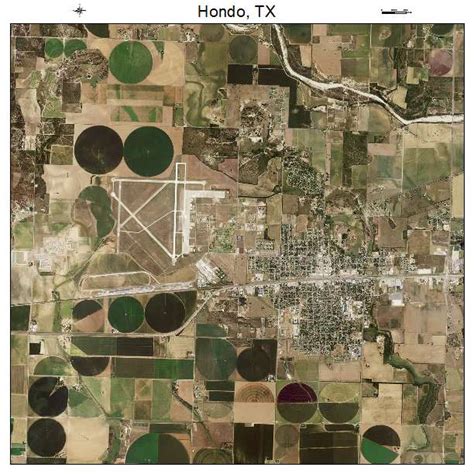 Aerial Photography Map of Hondo, TX Texas