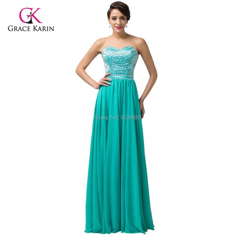 Attractive Light Sea Green Chiffon Sequins Beaded Formal Evening Gowns ...