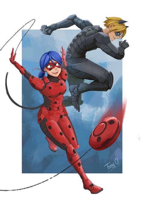 Ladybug And Cat Noir Fan Art - I mean, you know his secret, therefore you love both of him.