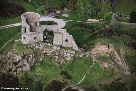 aeroengland | aerial photograph of the gardens at Alton Towers Staffordshire England UK