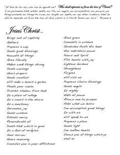 ATTRIBUTES OF CHRIST on Pinterest