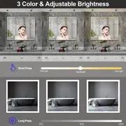 36x36 Led Bathroom Mirror Frame Stepless Dimmable Wall - Temu