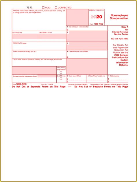 Printable 1099 Form Independent Contractor Form : Resume Examples