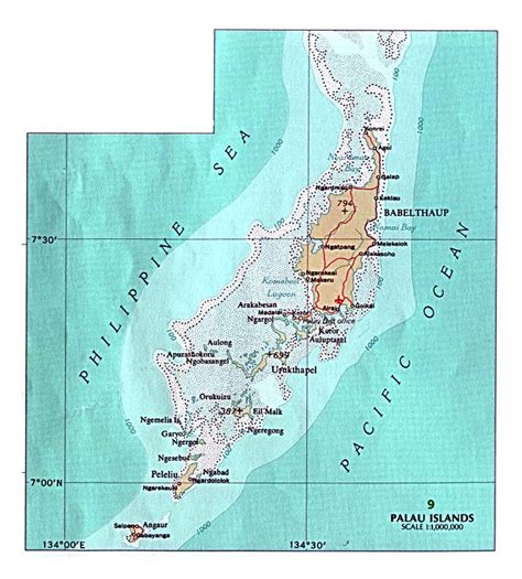 Palau Political Map