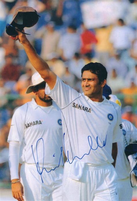 5x7 Inches Original Autographed Photo of Indian Cricketer Anil Kumble ...