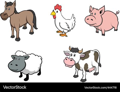 Farm animals Royalty Free Vector Image - VectorStock