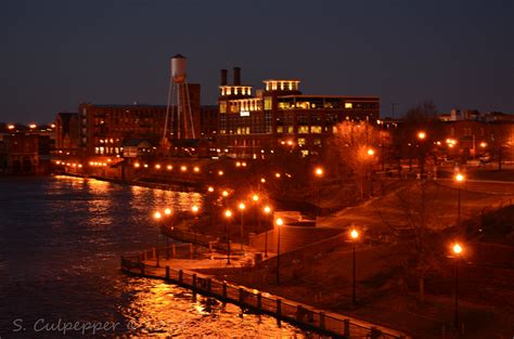 Columbus, ga riverwalk at night