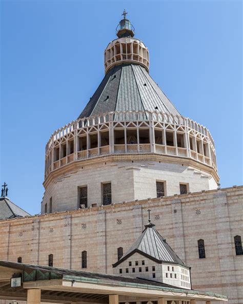 The Basilica of the Annunciation in Nazareth Stock Photo - Image of ...