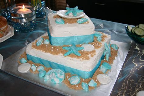 Beach Themed Bridal Shower Cake | I've been wanting to do a … | Flickr