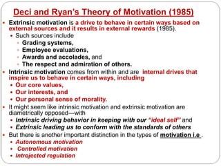 Self determination theory | PPT