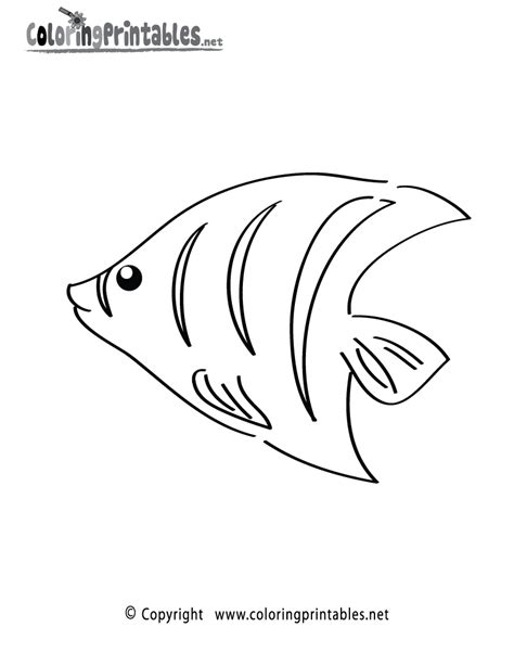 Free Printable Tropical Fish Coloring Page