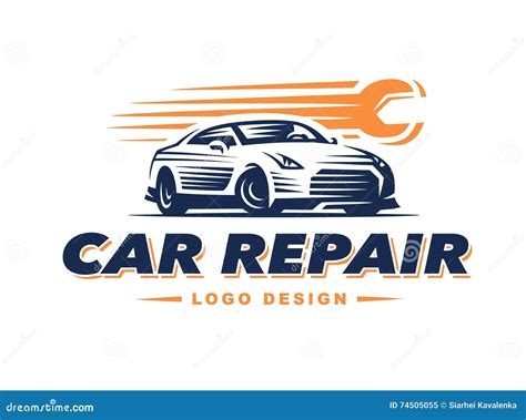 Logo Car Repair on Light Background Stock Vector - Illustration of ...