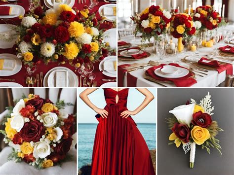 Red and Yellow Wedding Color Ideas: Beautiful Red, Yellow, and White ...