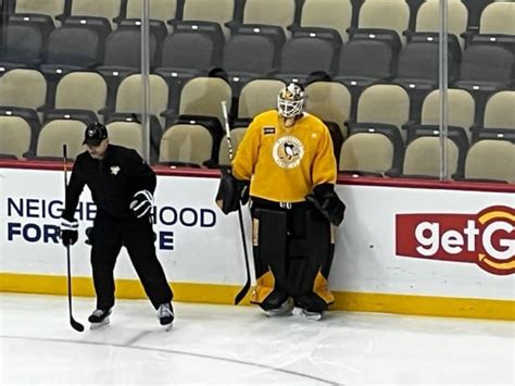 Tristan Jarry Works Out On Ice Again, Gingerly