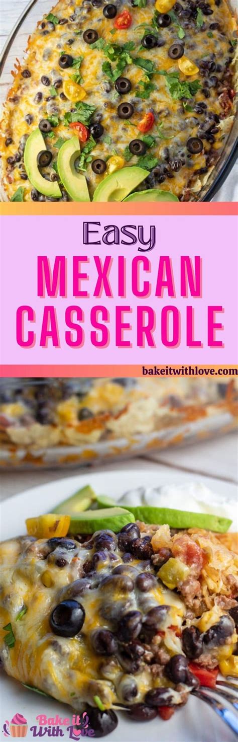 This Easy Ground Beef Mexican Casserole Is A Hearty Family Favorite! | Recipe in 2023 | Mexican ...