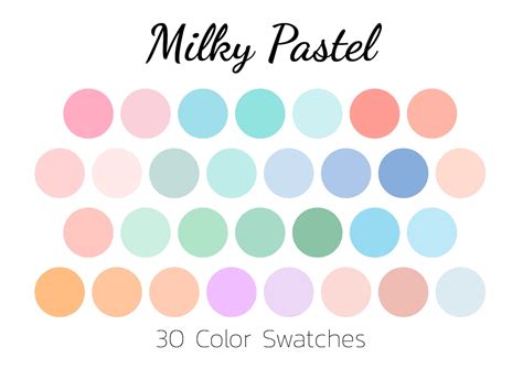 Milky Pastel, Color Swatches, Color Palette, iPad - Etsy