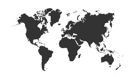 Premium Vector | World map on vector illustration world map template with continents north and ...