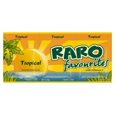 Raro Tropical Flavoured 3x80g