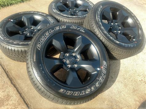 20" Dodge Ram 1500 OEM 2023 2024 LIMITED Black Wheels and Tires | 2675