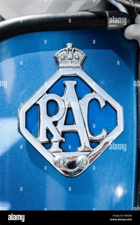 England, Silver logo of RAC, (Royal Automobile Club), English car ...