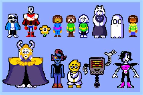 UNDERTALE pixel characters by Bililies on DeviantArt