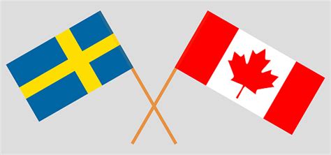 Sweden And Canada The Swedish And Canadian Flags Official Colors ...