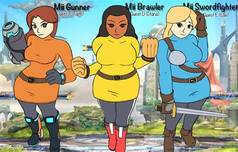 Female Mii Fighters by athorment on Newgrounds