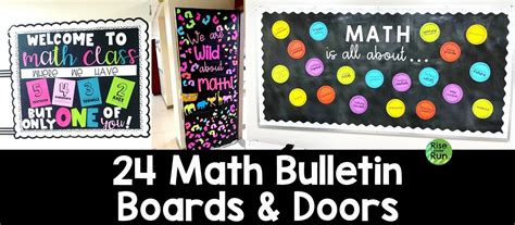 Math Bulletin Board and Door Ideas — Rise over Run