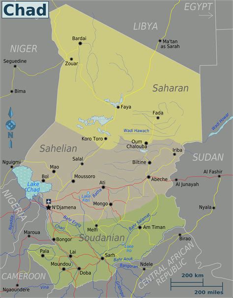 File:Chad Regions map.png - Wikitravel Shared