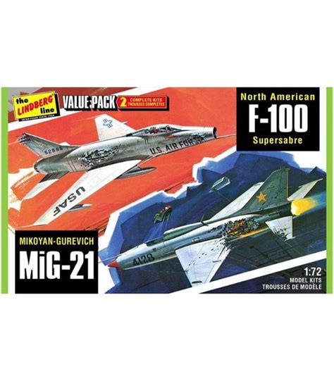 AMT LN432 1:72 Scale F-100 Supersabre MiG 21″ Model Kit, – Holly Enterprise's