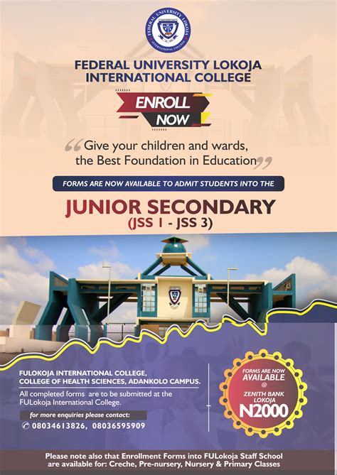 APPLY NOW! FULokoja International College Announces Sales of Form for Junior Secondary School ...