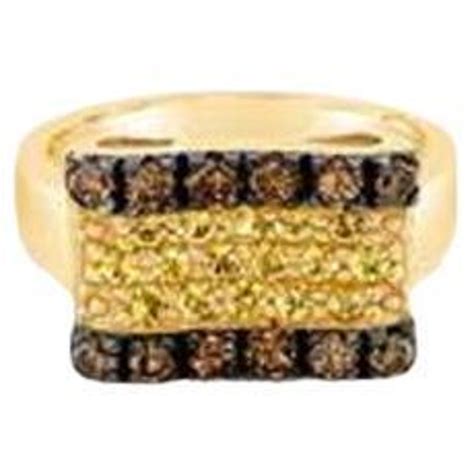 Le Vian Ring Featuring Yellow Sapphire Chocolate Diamonds Set in 14k Honey For Sale at 1stDibs