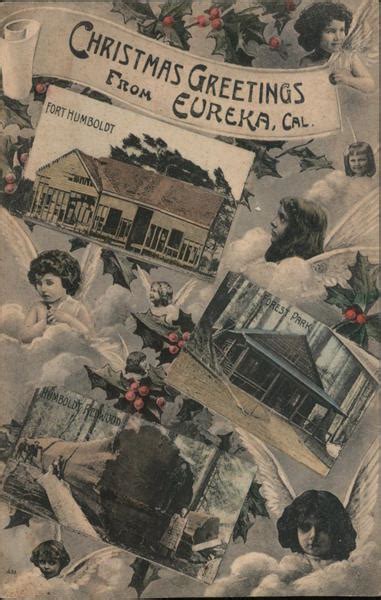 Christmas Greetings from Eureka - Fort Humboldt California Postcard