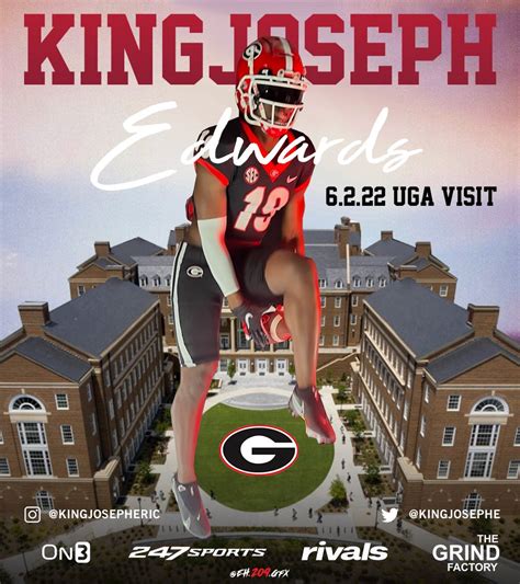 KingJoseph Edwards on Twitter: "𝗧𝗢𝗗𝗔𝗬! 𝗶𝗹𝗹 𝗯𝗲 @GeorgiaFootball visiting ...