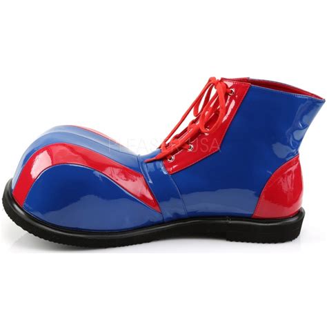 Red and Blue Adult Clown Shoes - Oversized Clown Costume Shoes