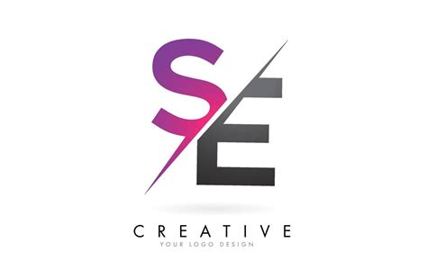 SE S E Letter Logo with Colorblock Design and Creative Cut. 5040211 Vector Art at Vecteezy