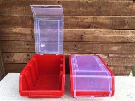 6″ Parts Bin with Lid | Small parts organizer, Stackable storage bins ...