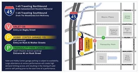 Accessible Parking Options - The Hobby Center