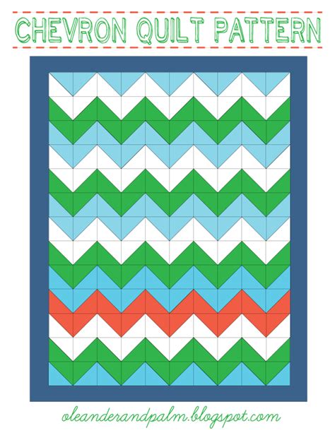 Oleander and Palm: Chevron Quilt Pattern