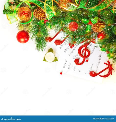 Christmas Music Notes Border Clip Art