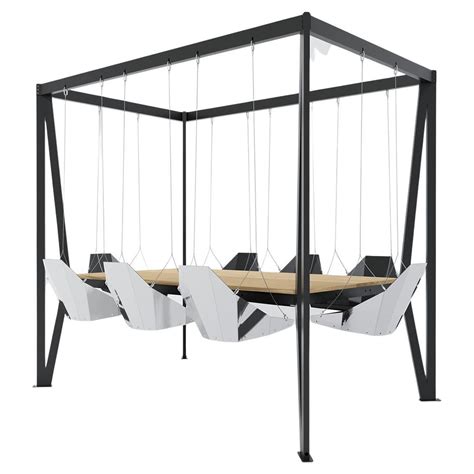 21st Century Modern Swing Table Design in Stainless Steel For Sale at 1stDibs