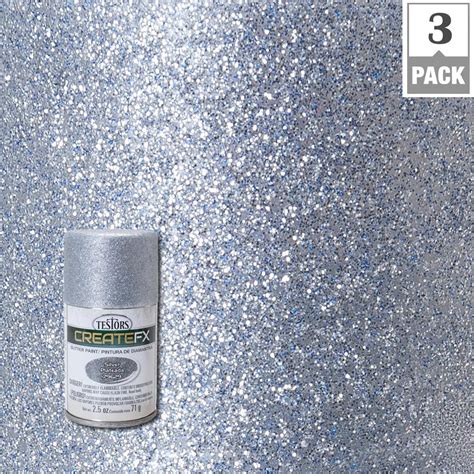 Testors CreateFX 2.5 oz. Silver Glitter Spray Paint (3-Pack)-79629 - The Home Depot